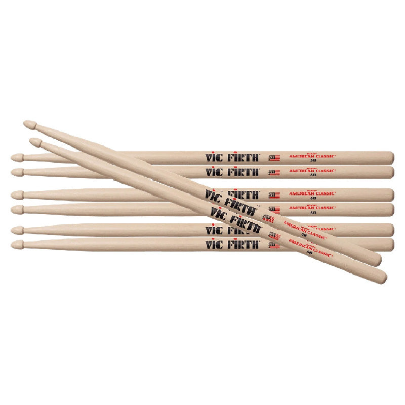 Vic Firth American Classic 5B drumsticks value pack