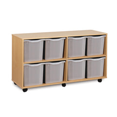 Monarch 8 quad tray storage unit (4 x 2) - Transparent