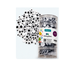 Eduplan Wiggly Eyes Assortment Tube - 560 pcs includes 5 tubes Asst