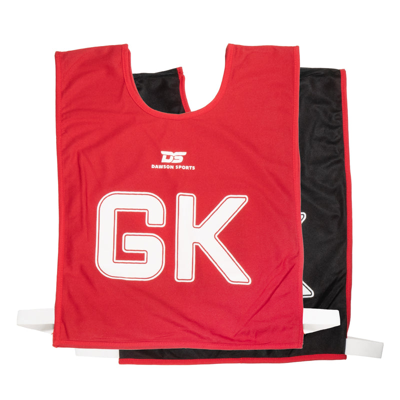 DS Reversible Netball Position Bibs-L/Red/Black (Set of 7)