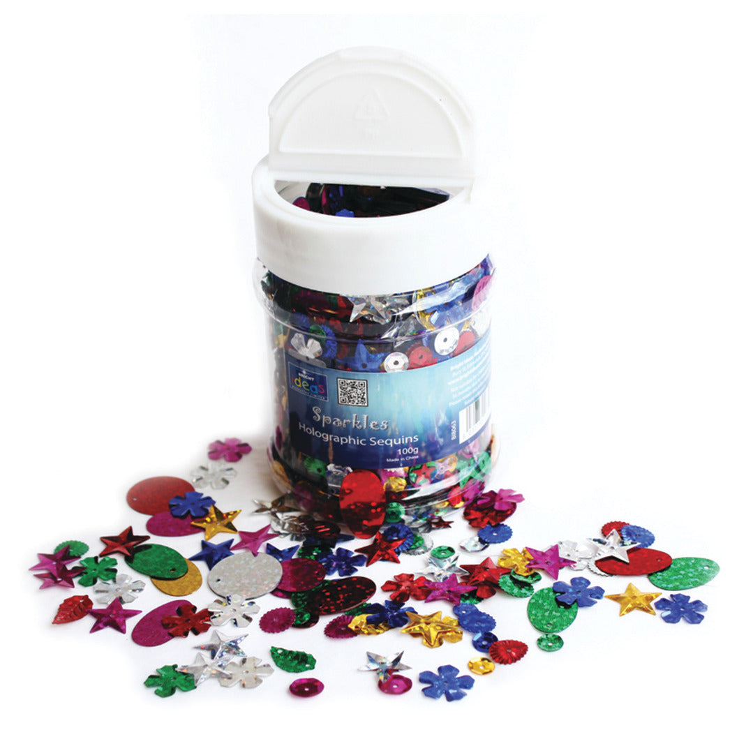 Hologram Sequins Asst Colours Tub
