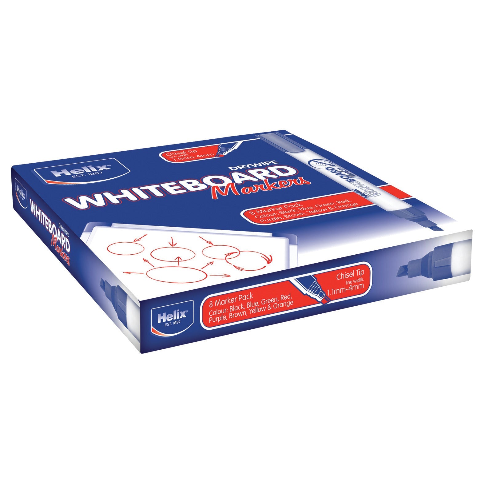 Marker Dry Wipe Helix Chis Ass Pk8