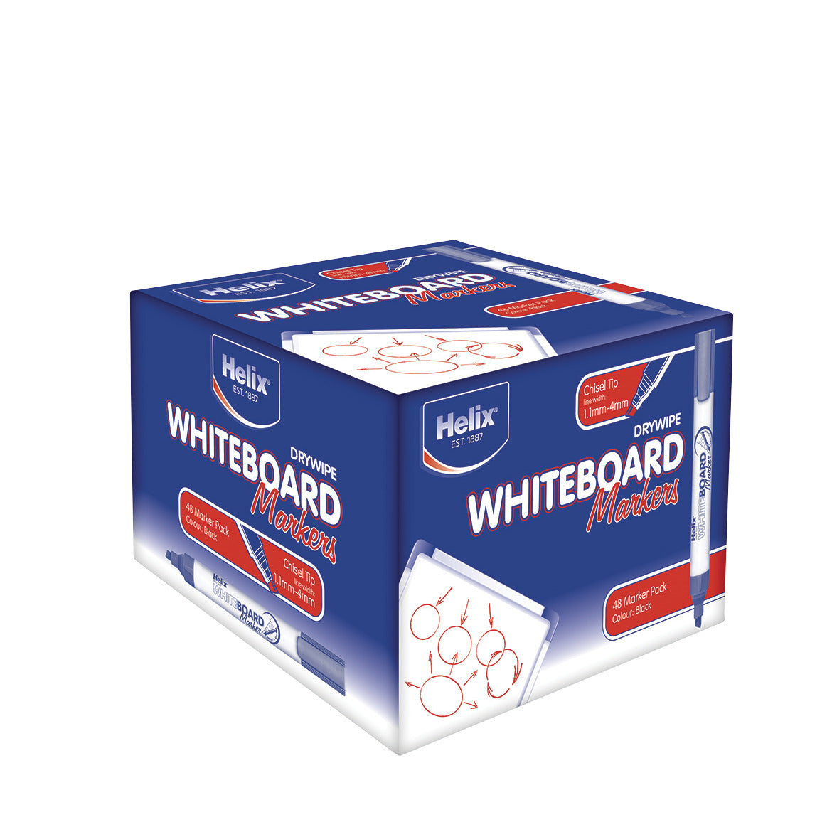 Marker D/Wipe Chis. Blk. Bx 48