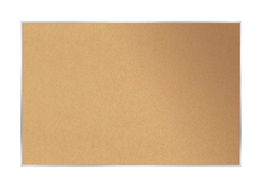 BULLETIN BOARD - GHENT - NATURAL CORK BULLETIN BOARD - STAIN ALUMINUM FRAME - 3 H X 5 W FT