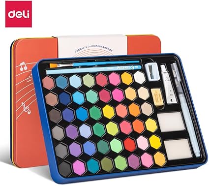 DELI WATERCOLOR PAINT SET 48 COLOR