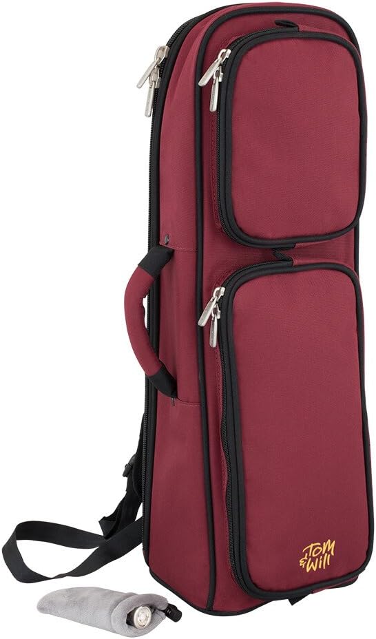 Tom & Will trumpet gig bag – Burgundy with grey interior