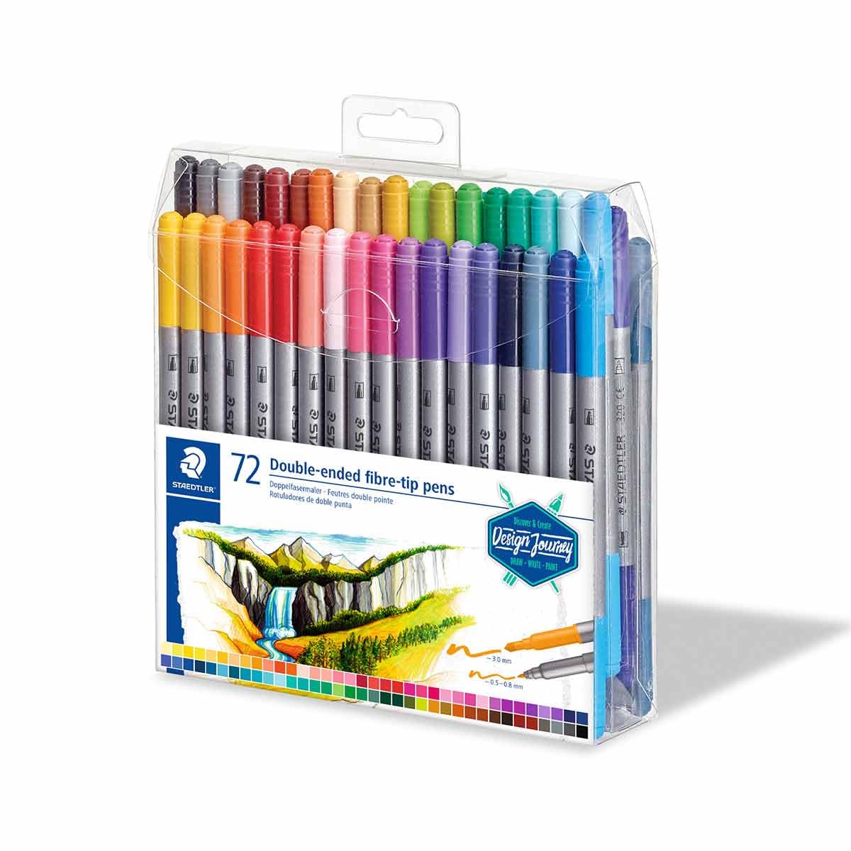 Staedtler, Double-end fibre-tip pens Set 72col