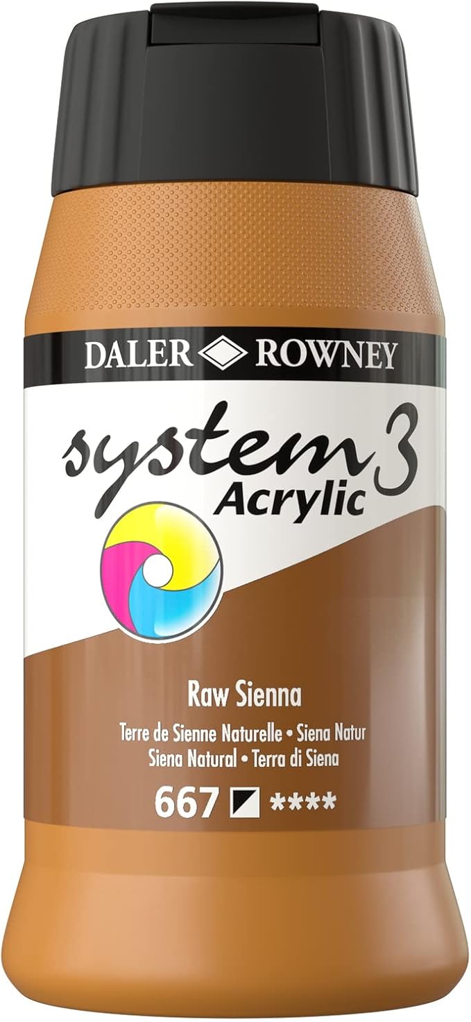 DAL SYSTEM3 ACRYLIC 500ML RAW SIENNA -Min Qty 1
