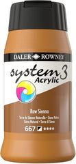 DAL SYSTEM3 ACRYLIC 500ML RAW SIENNA -Min Qty 1