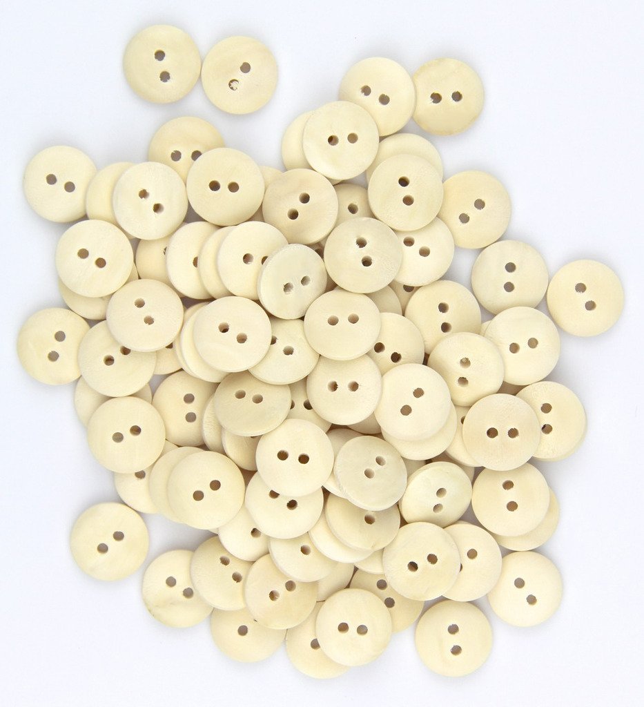 SCO CRAFT BUTTONS WOODEN NATURAL COLOURS 440PCS -Min Qty 6