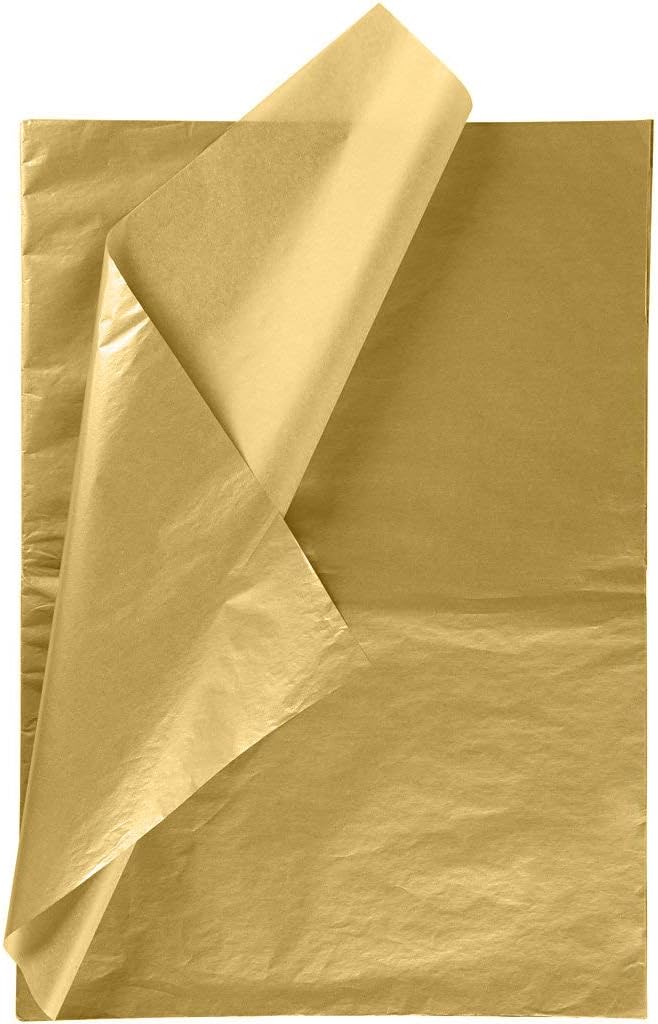 SCO TISSUE PAPER METALLIC GOLD 508X762MM 5SH -Min Qty 12