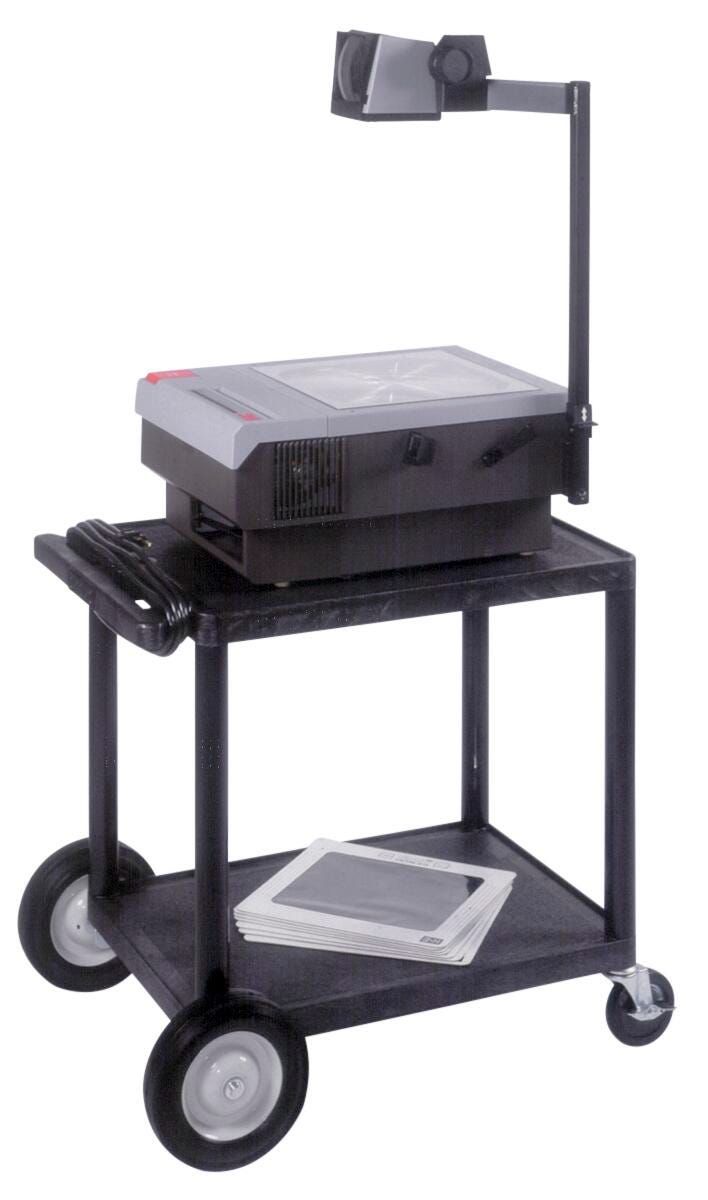 AUDIO VISUAL CART LUXOR LP AV TABLE WITH ELECTRIC 24WX18DX26H BLACK