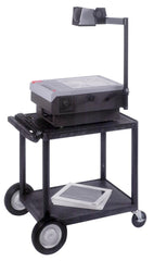 AUDIO VISUAL CART LUXOR LP AV TABLE WITH ELECTRIC 24WX18DX26H BLACK