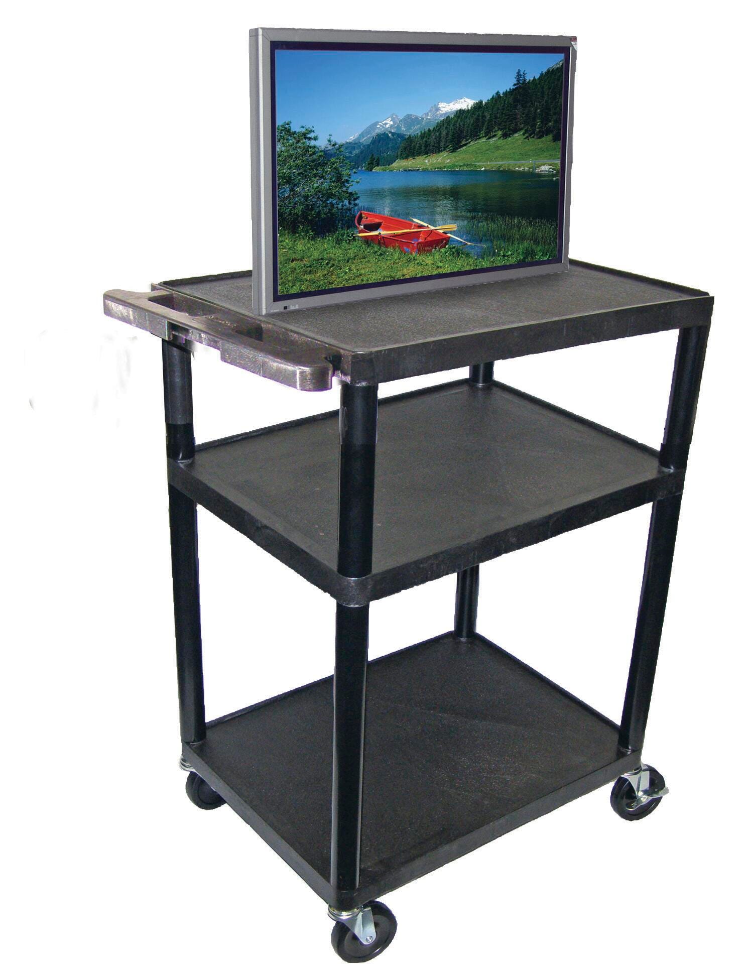 AUDIO VISUAL CART LUXOR LP AV TABLE 32WX24DX40H BLACK