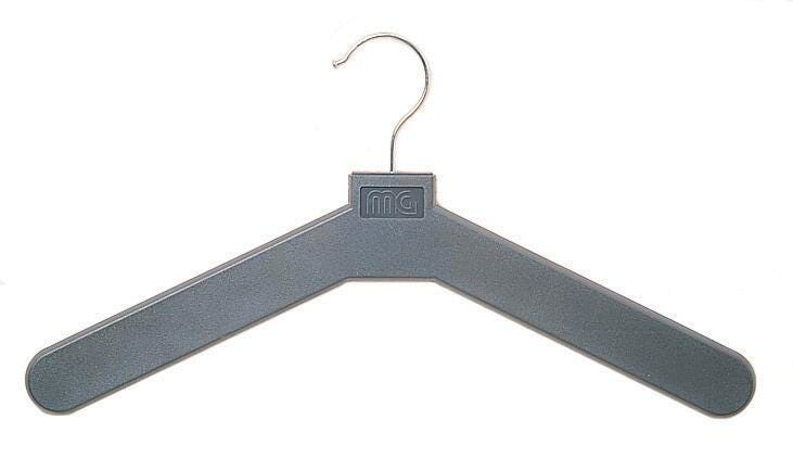 COAT RACK ACCESSORY PLASTIC HANGER OPEN HOOK PACK OF 6 CHARCOAL GRAY