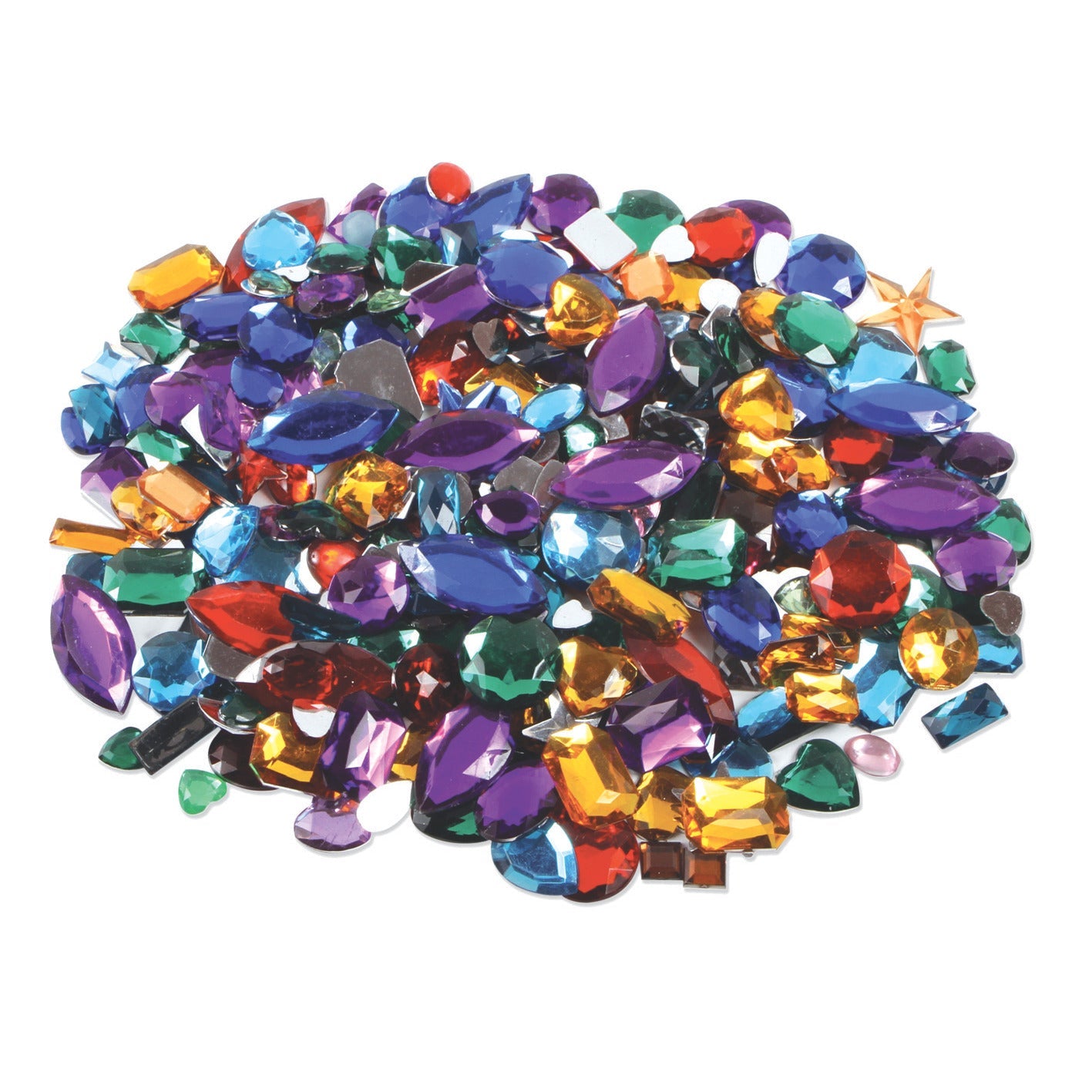 Gemstones Acrylic Asst Shapes/Cols