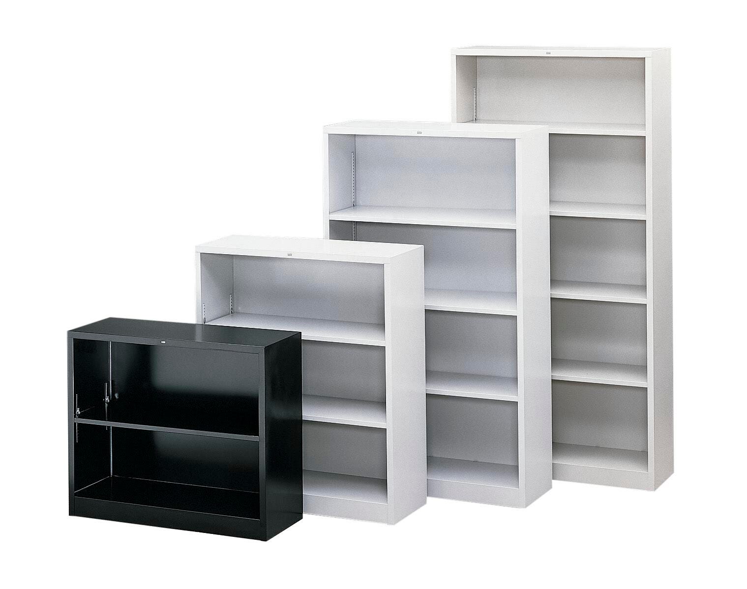 BOOKCASE 2-SHELF METAL 29HX34-1/2WX12-5/8D PUTTY HONS30ABCL