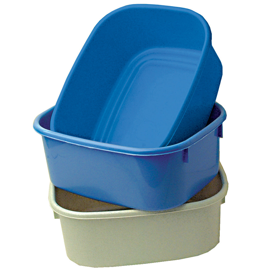 Bowl Wash Rectangular Blue Plastic