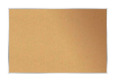 BULLETIN BOARD - GHENT - NATURAL CORK BULLETIN BOARD - SATIN ALUMINUM FRAME - 4 H X 10 W FT