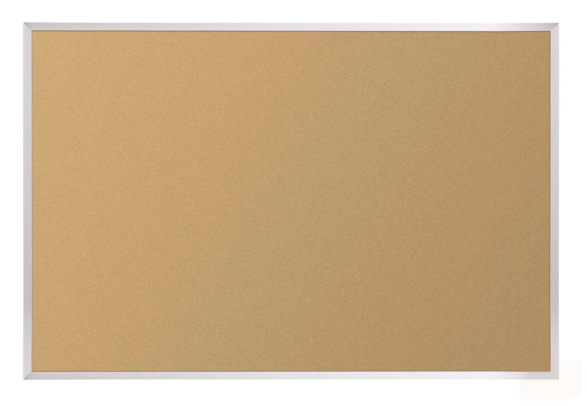 TACKBOARD - MOORECO NATURAL ADD-CORK TACKBOARD - ALUM TRIM - 4X6FT