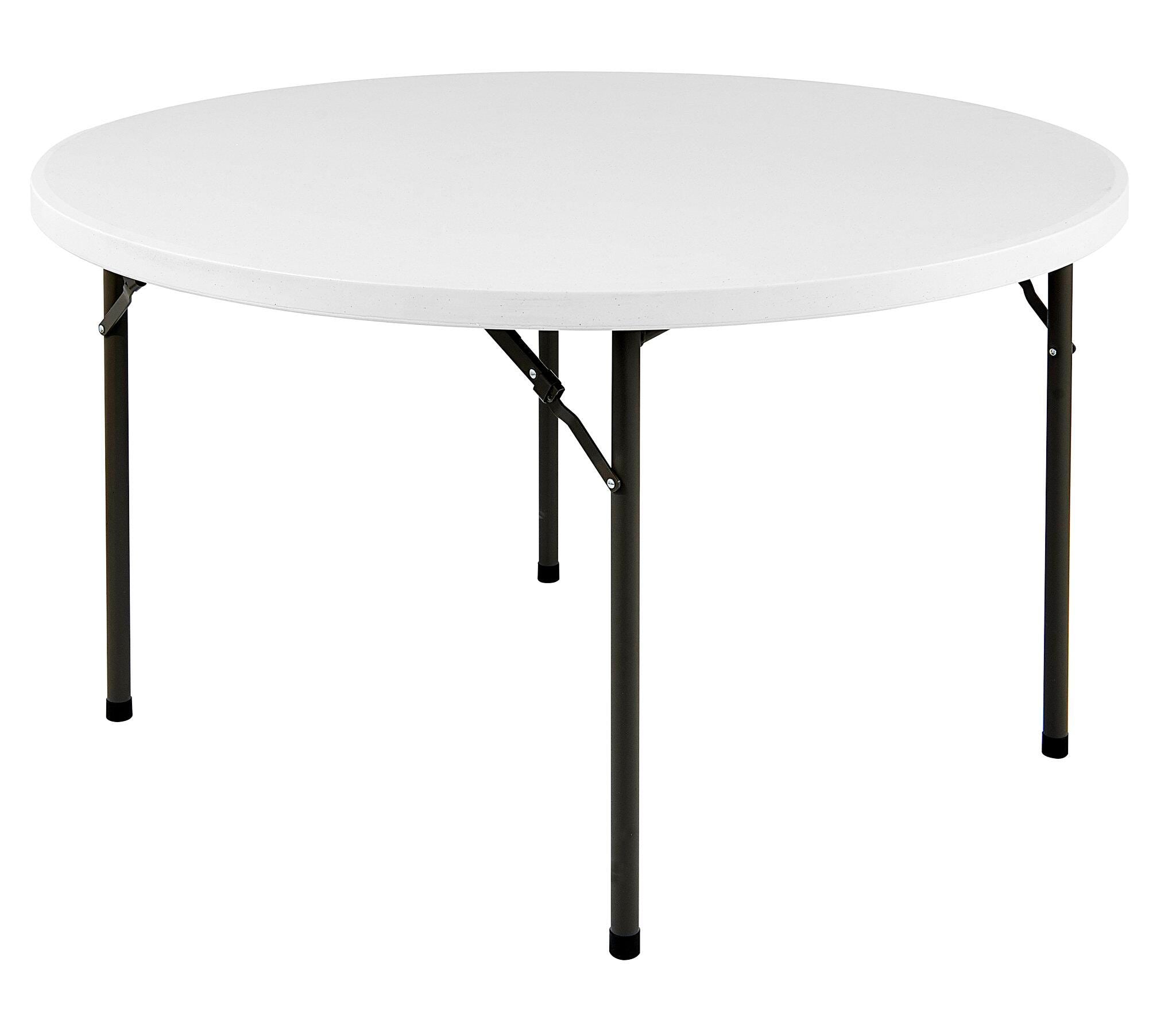 INDESTRUCTABLE CLASSIC FOLDING TABLE - PLATINUM GRANITE - 48 IN ROUND