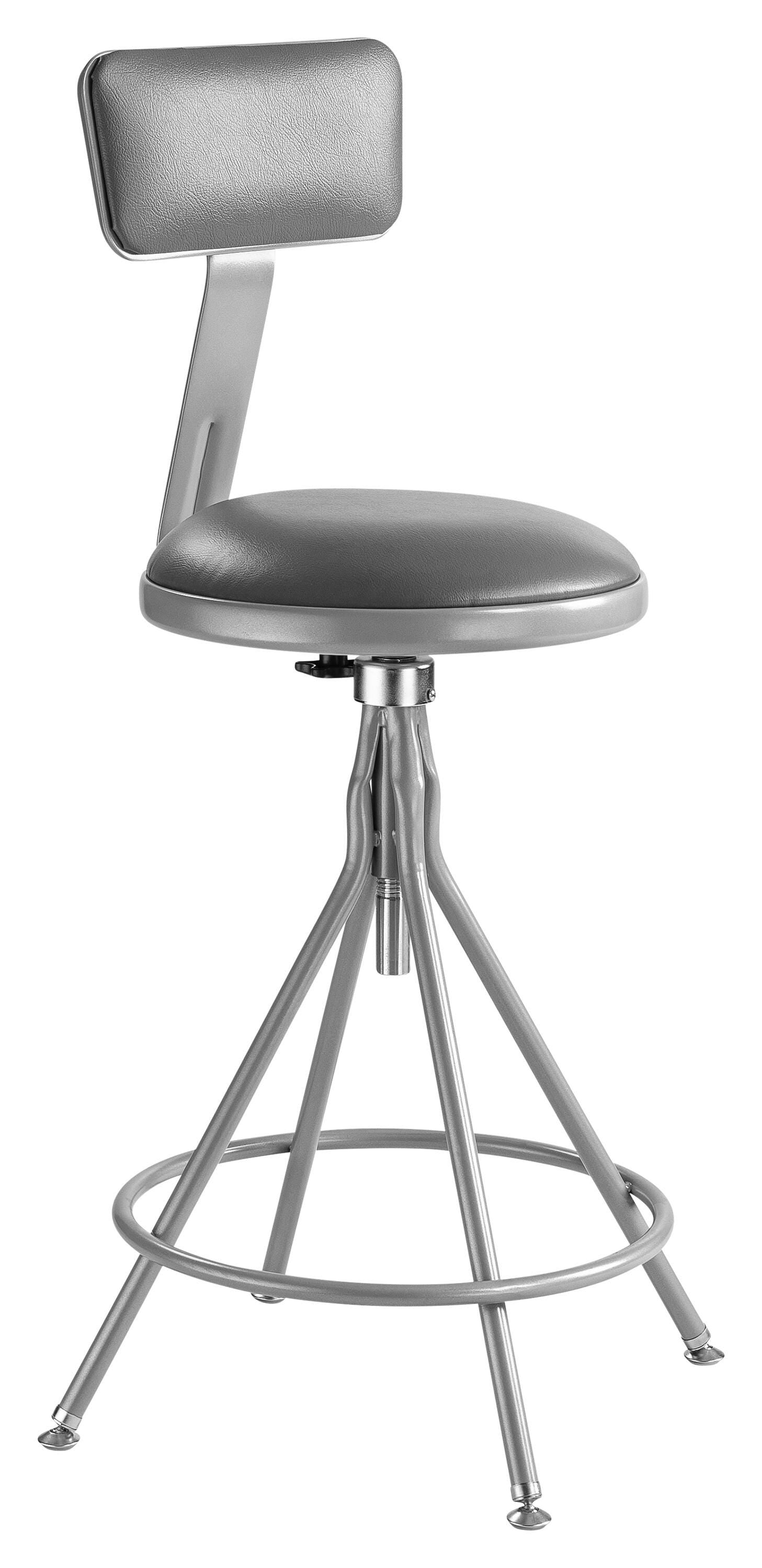 STOOL - NATIONAL PUBLIC SEATING - 25-33 IN ADJ HEIGHT - GRAY
