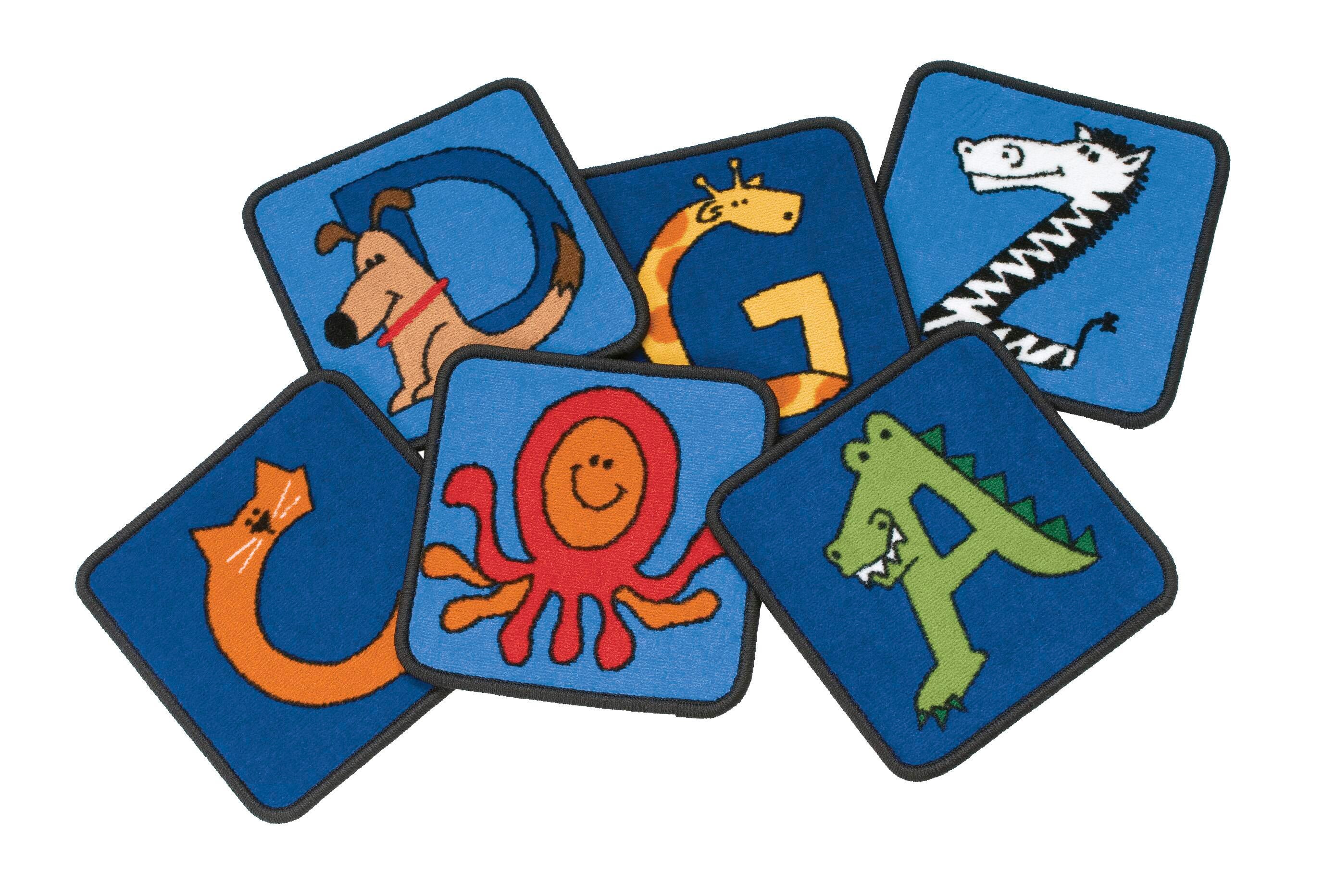 CARPETS FOR KIDS KIDSVALUE PLUS A TO Z ANIMALS - 12-INCH SQUARES - SET OF 26