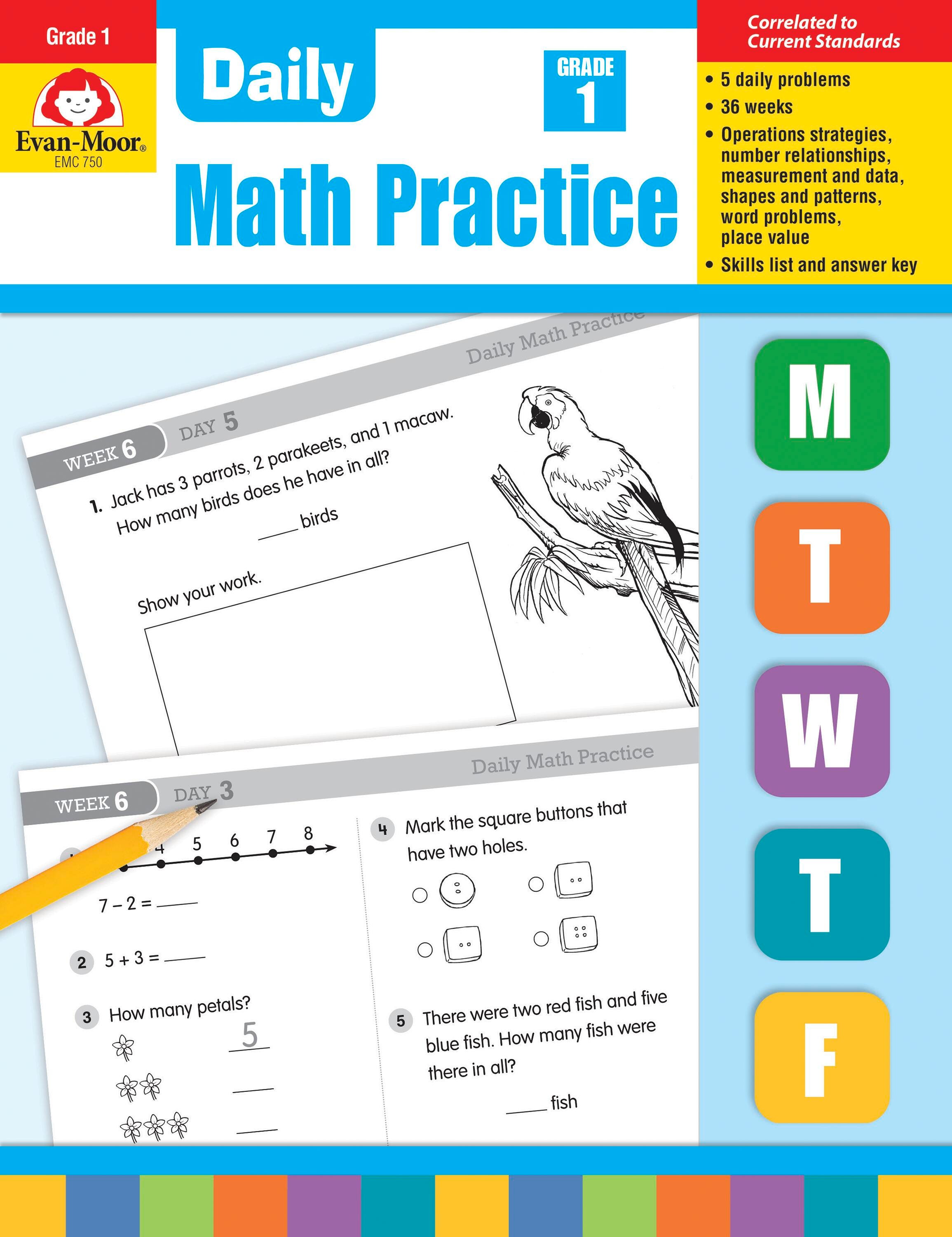 WORKBOOK - DAILY MATH PRACTICE GR 1