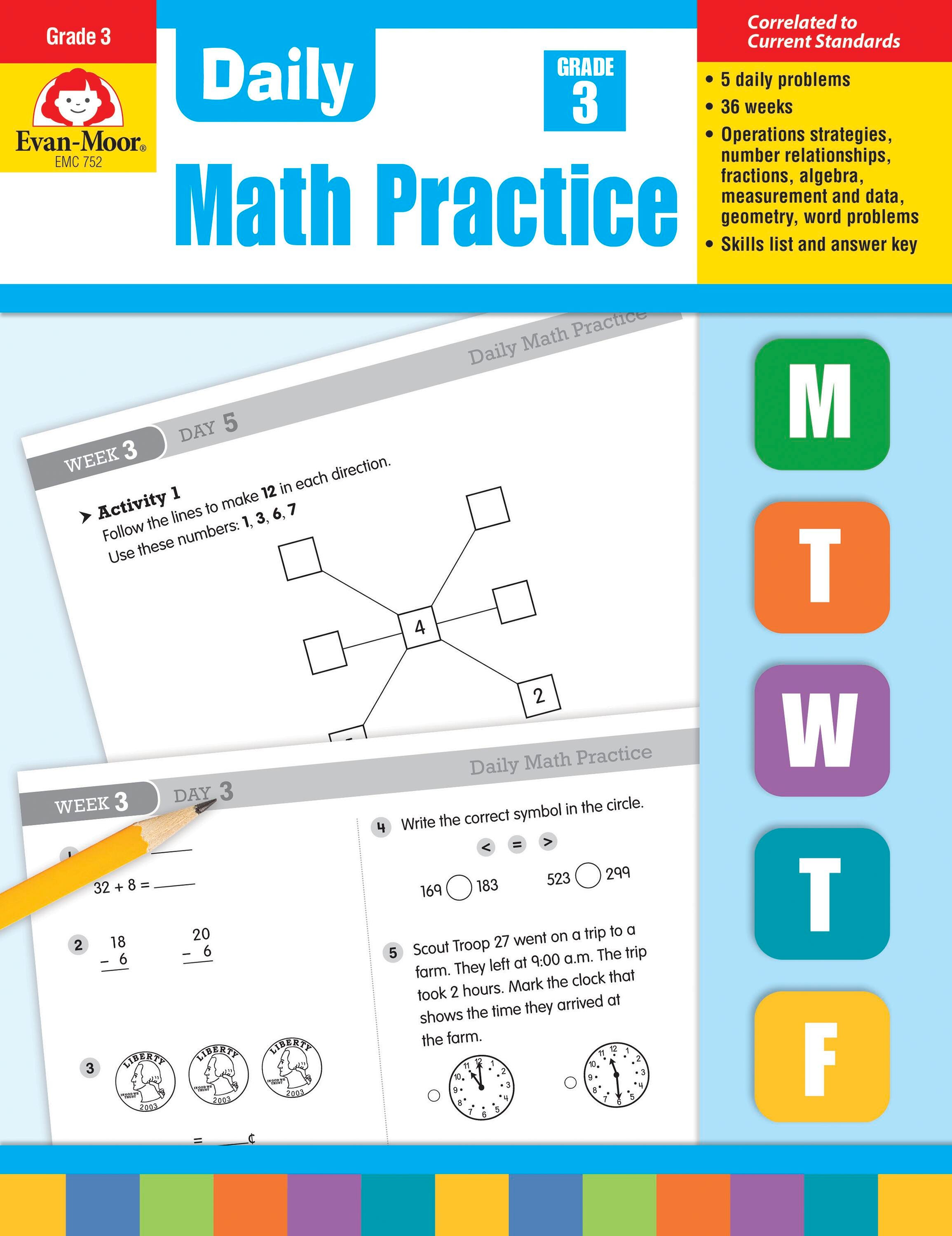 WORKBOOK - DAILY MATH PRACTICE GR 3