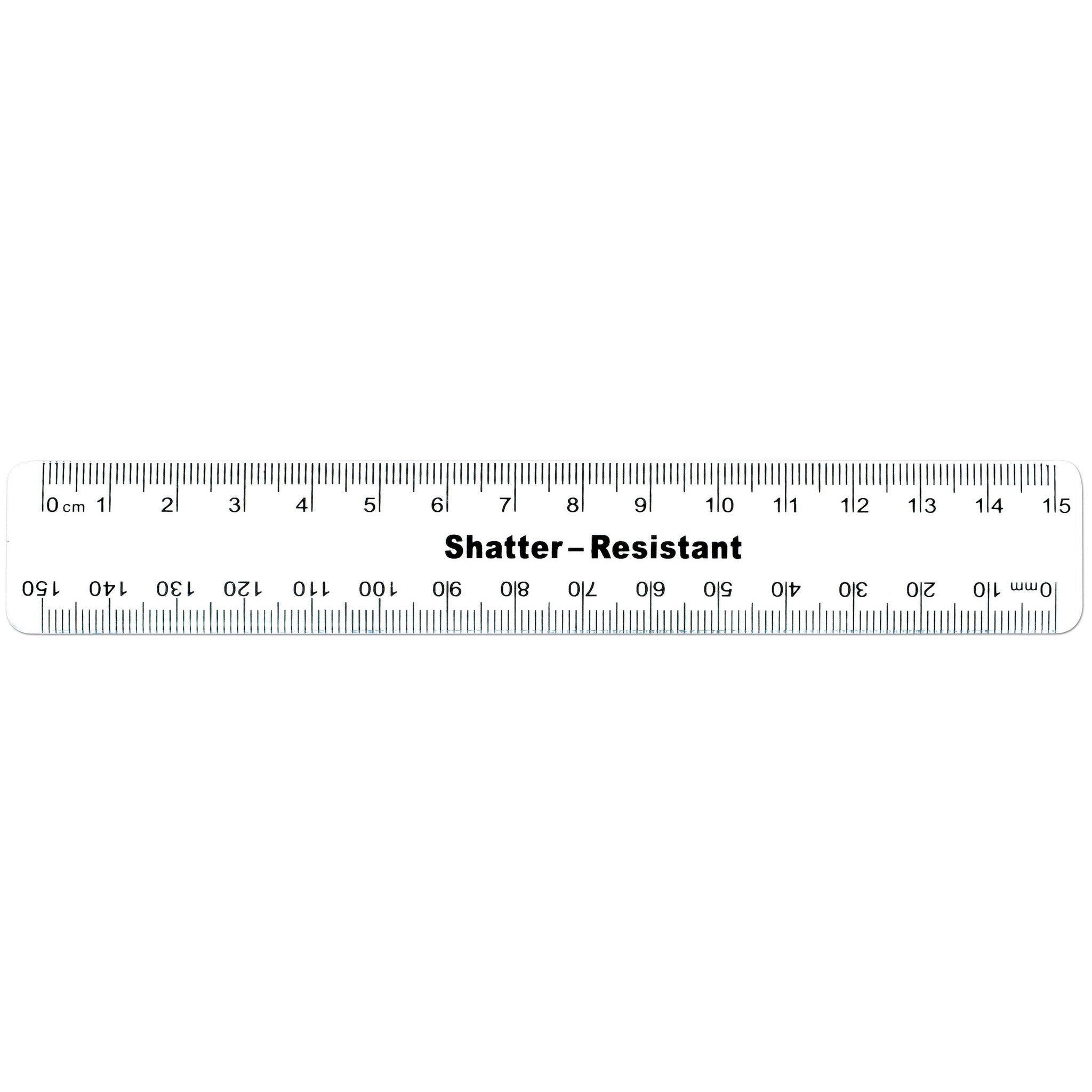 Ruler White Plastic 15Cm Pack 10