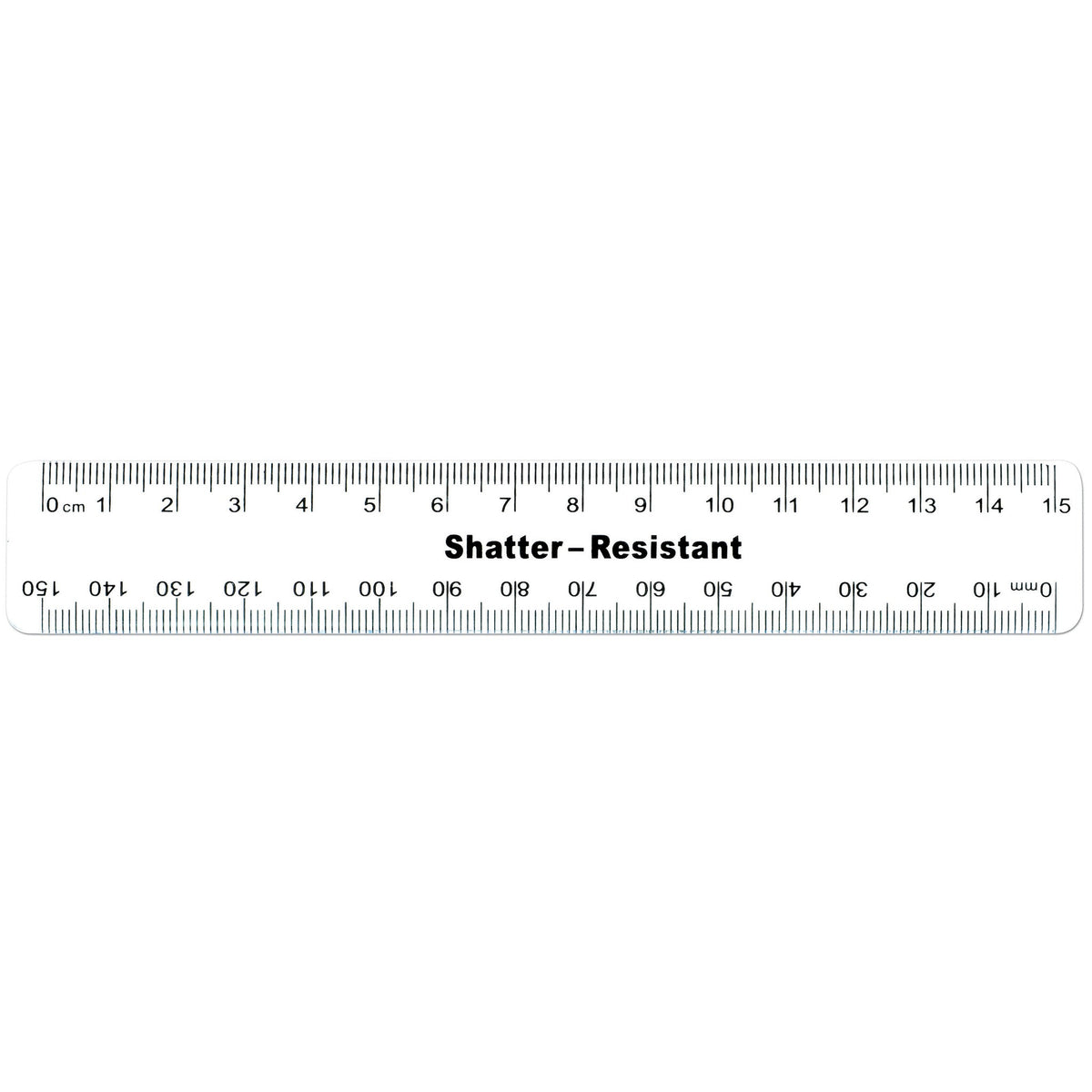 Ruler White Plastic 15Cm Pack 10