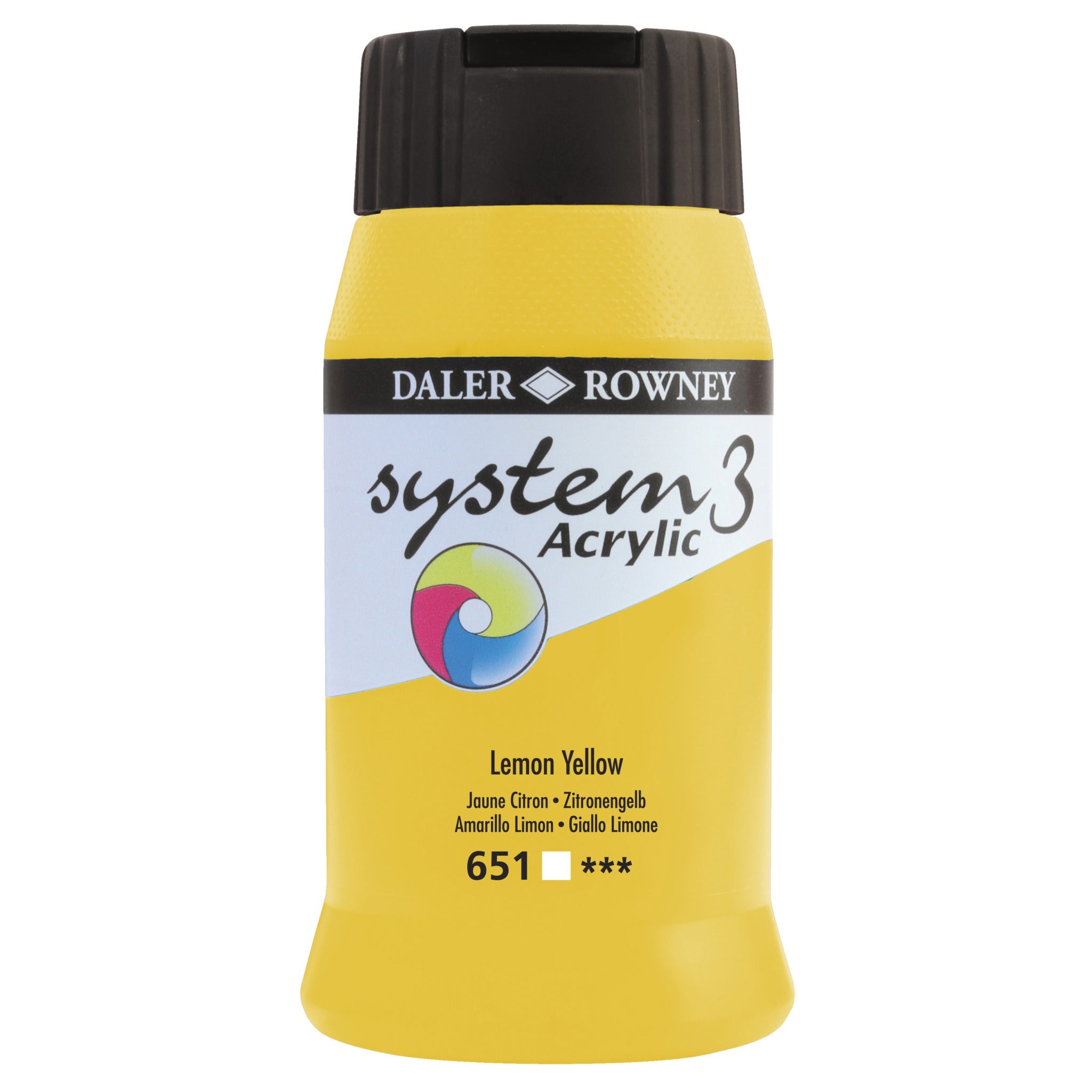 System 3 Acrylic 500Ml Lemon Yl