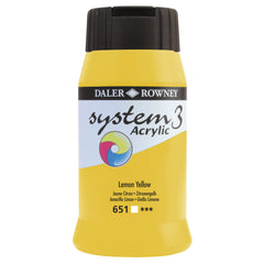 System 3 Acrylic 500Ml Lemon Yl