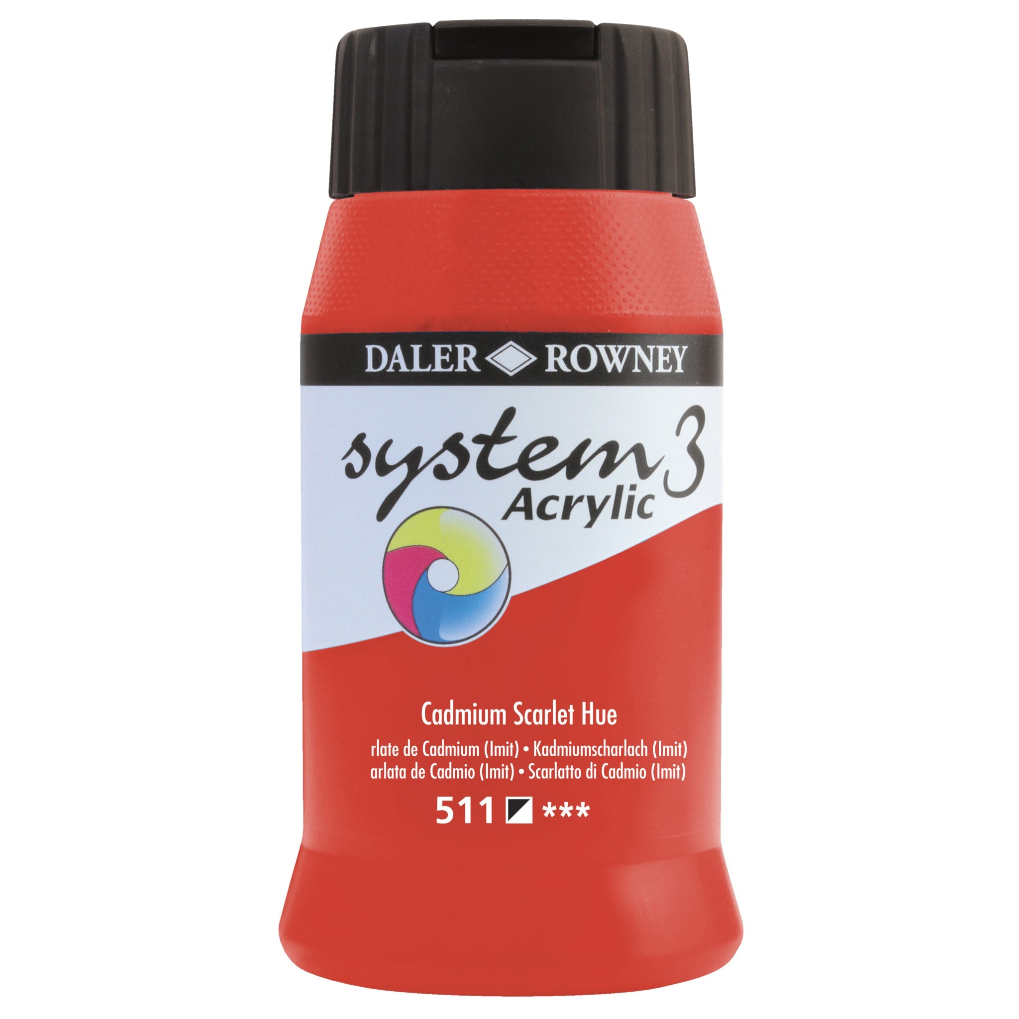 System 3 Acrylic 500Ml Cadm Scarlet