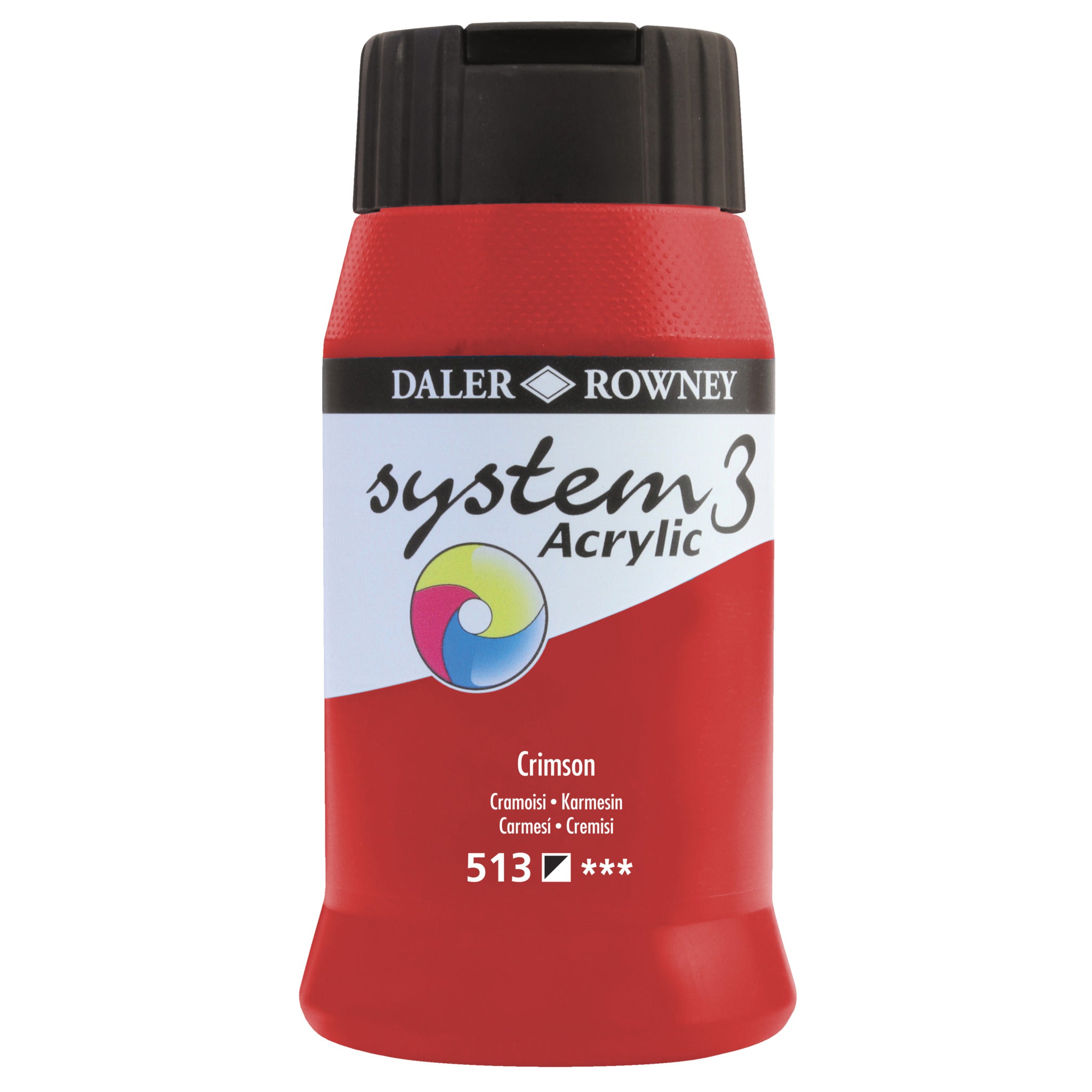 System 3 Acrylic 500Ml Crimson