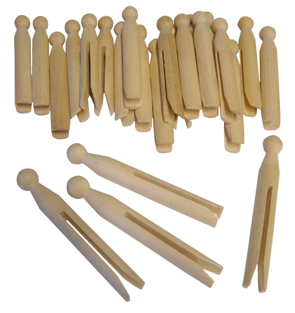 Wooden Dolly Pegs Pack 24
