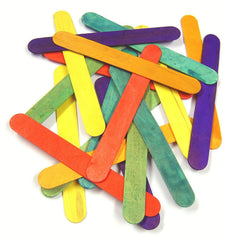 Large Lollipop Sticks Coloured Pk 100