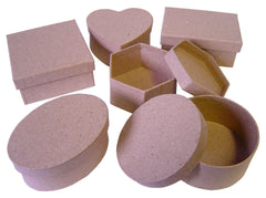Paper Mache Boxes Pack 12