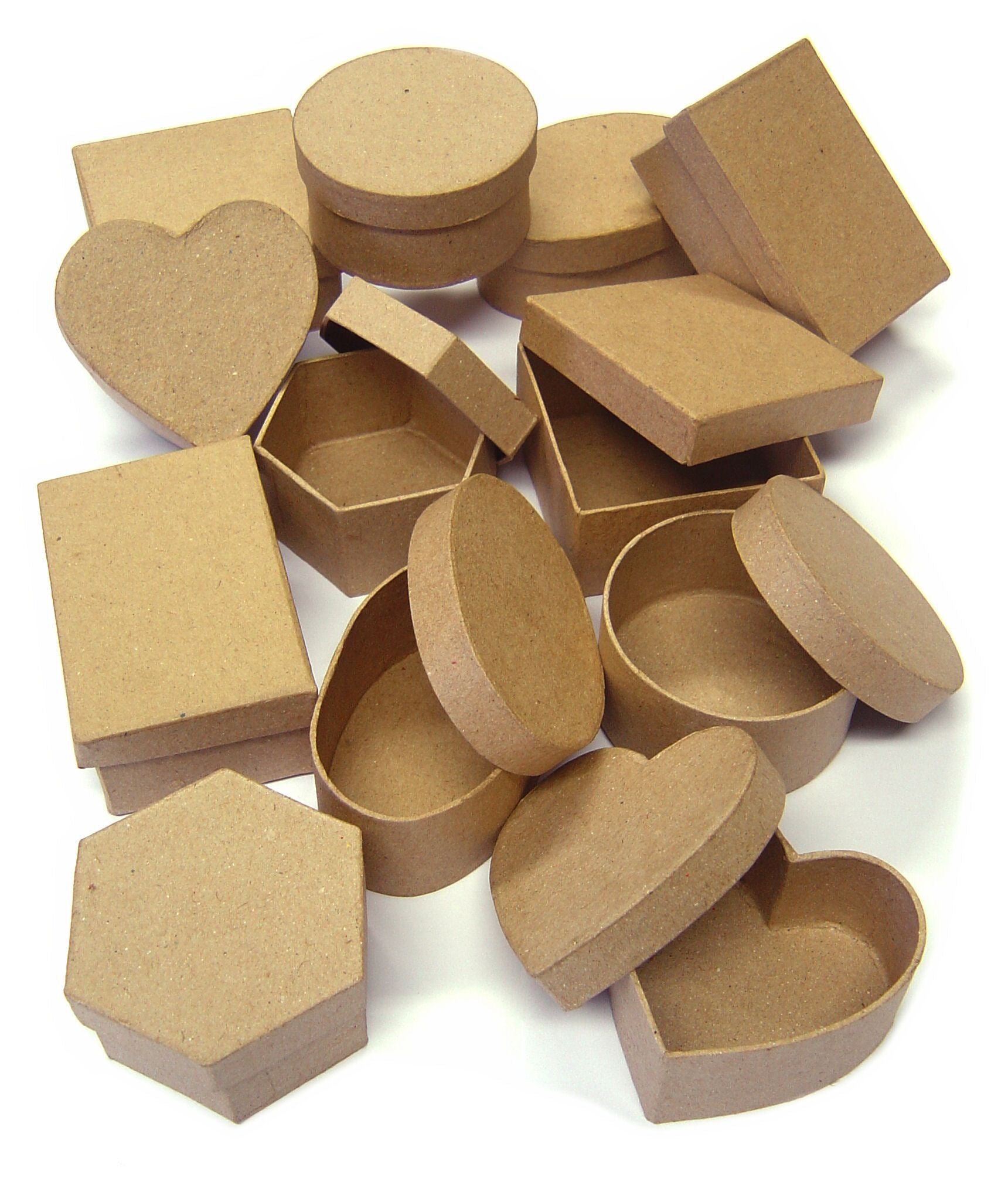 Paper Mache Boxes Pack 12