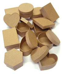Paper Mache Boxes Pack 12