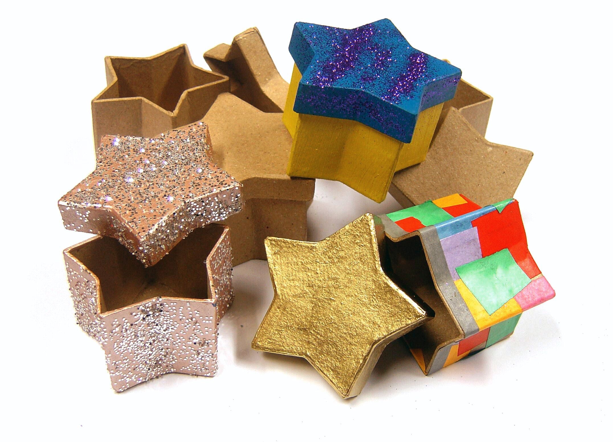 Paper Mache Star Box Pk 10