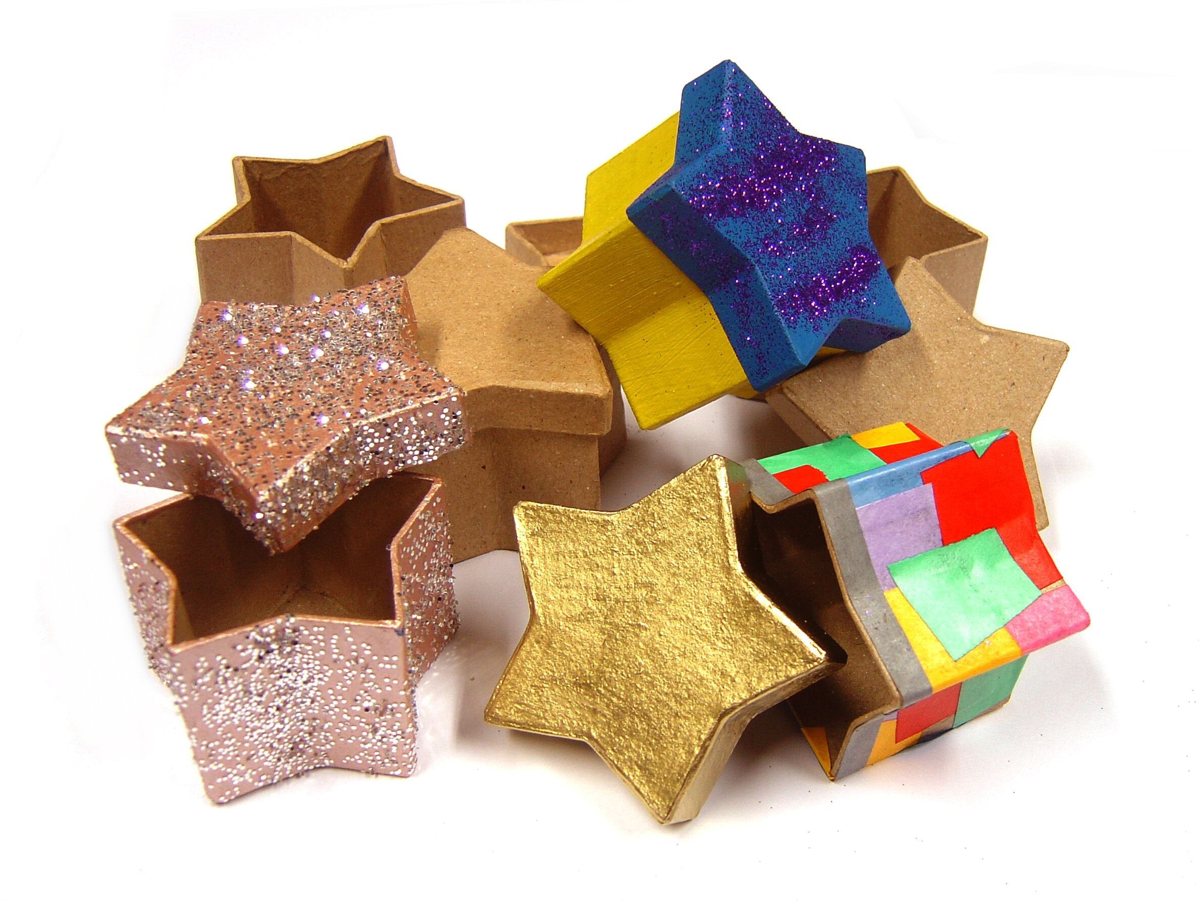 Paper Mache Star Box Pk 10