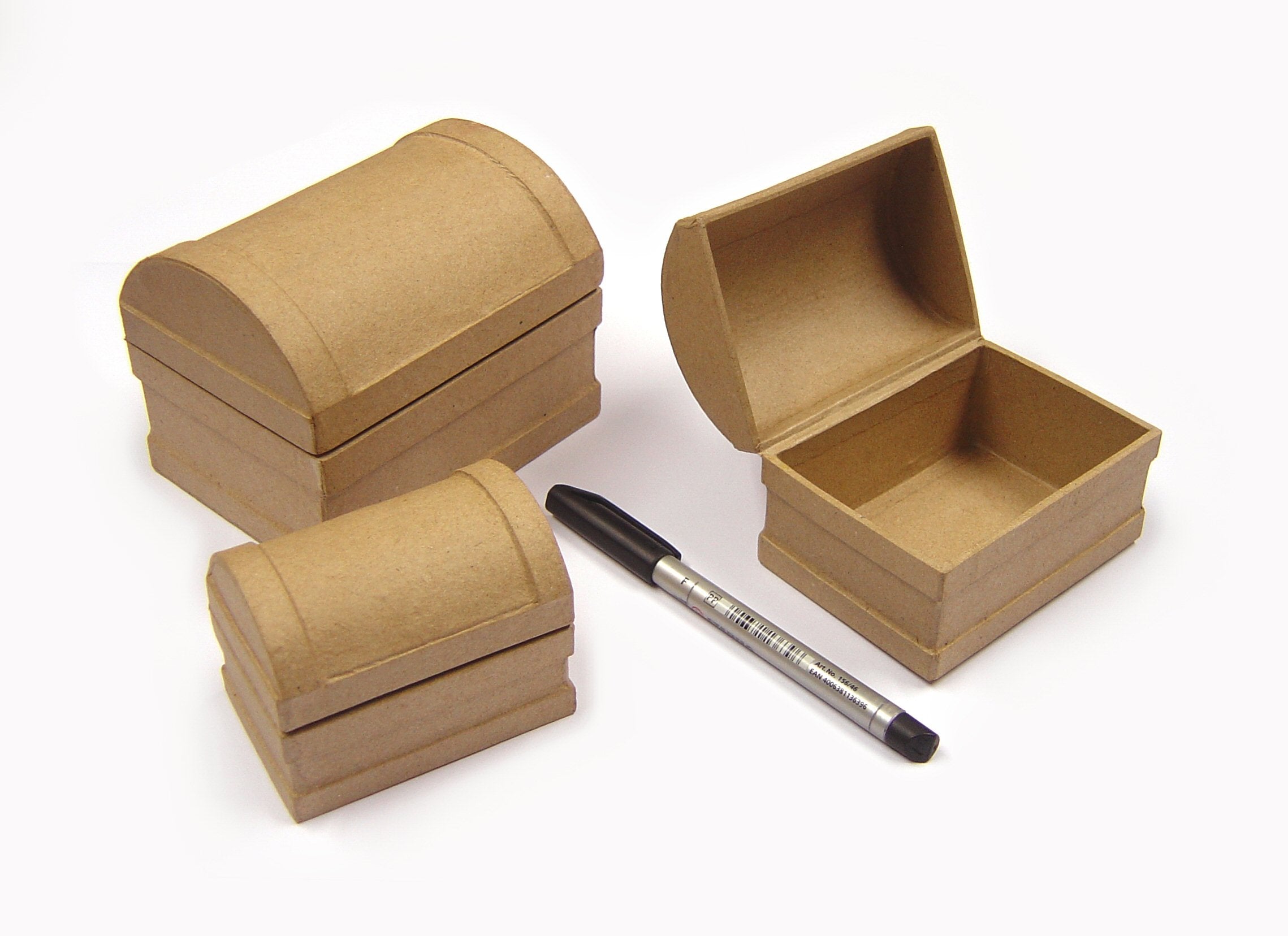 P Mache Treasure Chests Pk 3