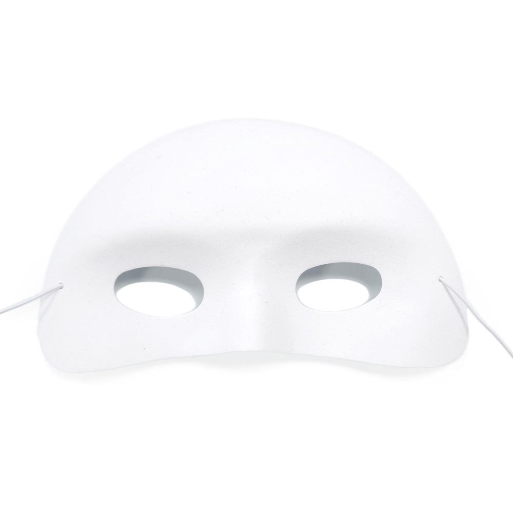 Flocked Plastic Half Facemasks Pack 10