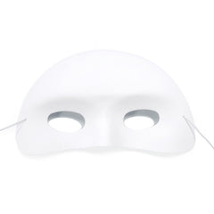 Flocked Plastic Half Facemasks Pack 10