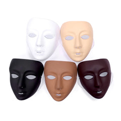 Plastic Multicultural Facemasks Pack 10