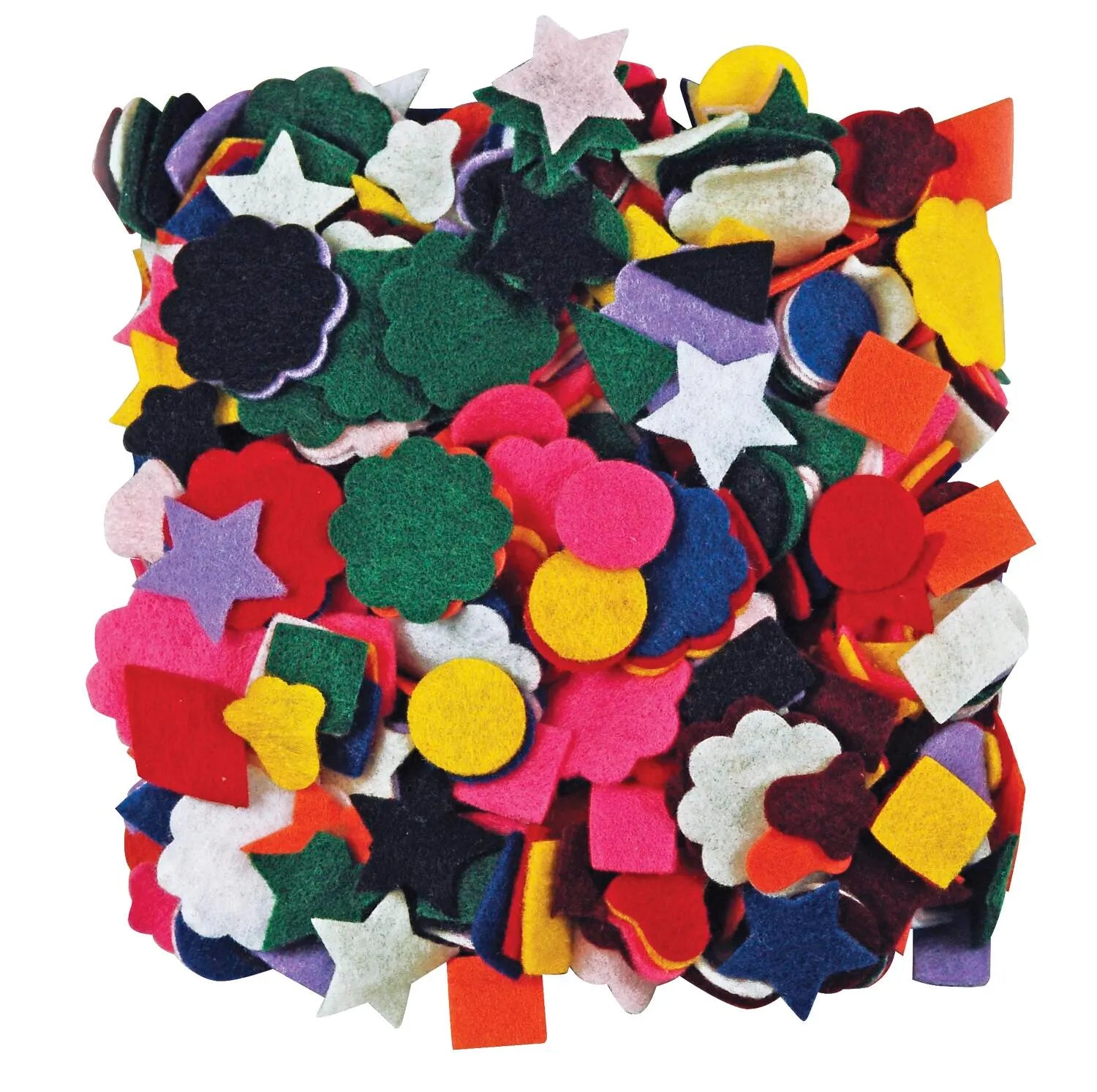 FELT SHAPES ASSORTED SHAPES AND COLORS SET OF 500
