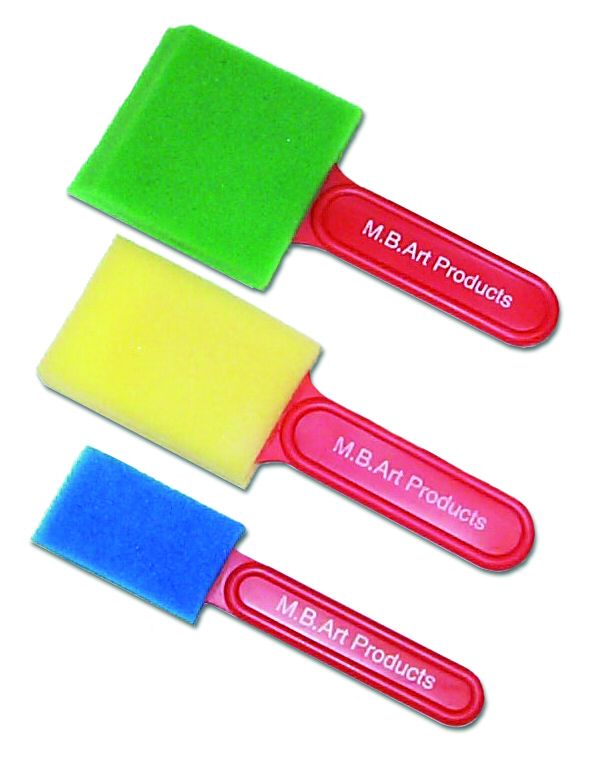 Assorted Foam Brushes Pack 3