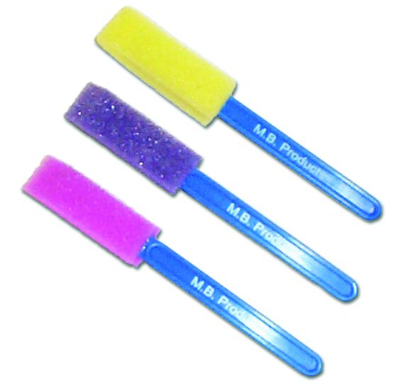 Thin Foam Brushes Pack 3