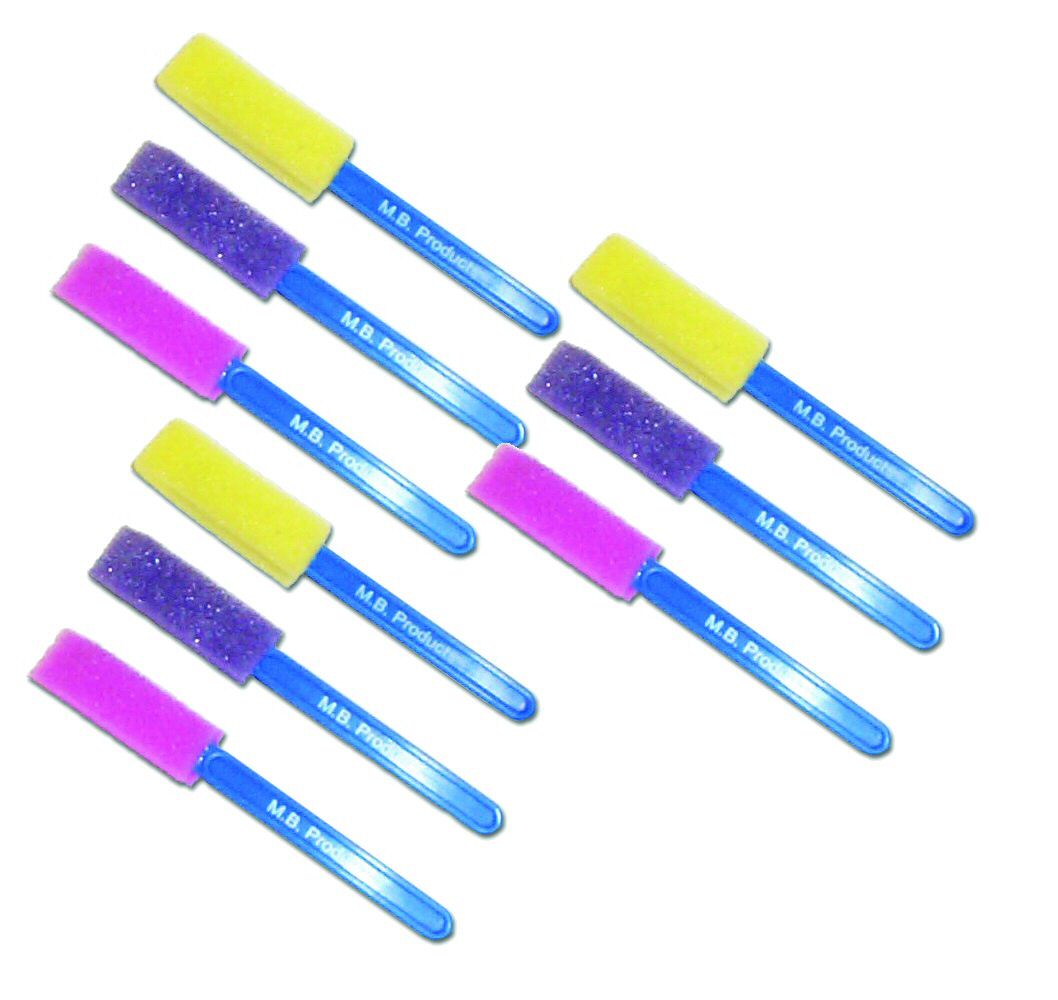 Thin Foam Brushes Pack 9
